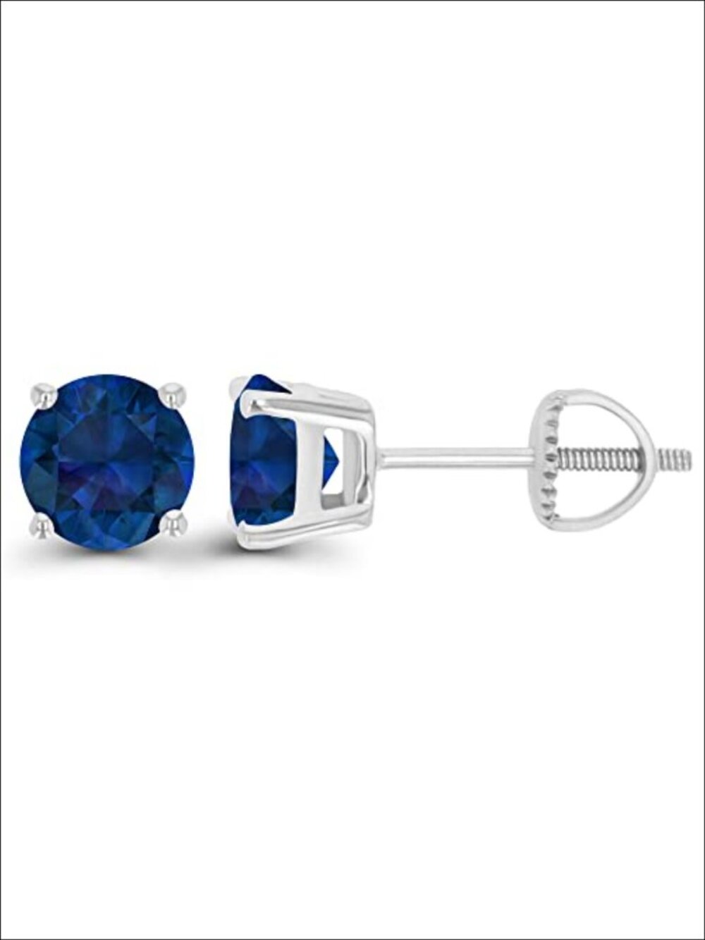 14K Gold Plated 925 Sterling Silver Hypoallergenic Round Birthstone Solitaire